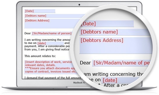 the Legal123 letter of demand template is quick and easy