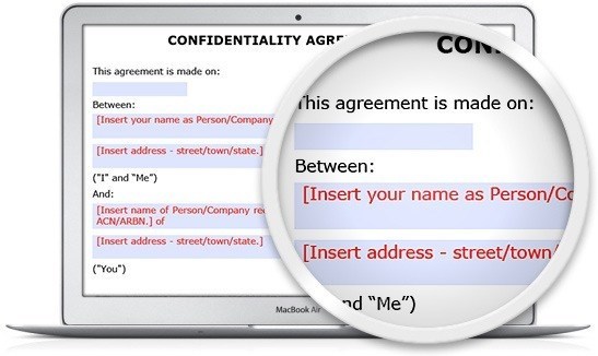 the Legal123 confidentiality agreement template is quick and easy
