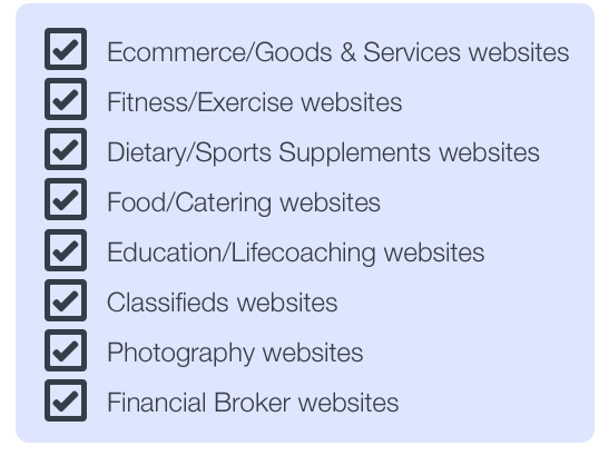 the Legal123 template can be customised to suit your online business