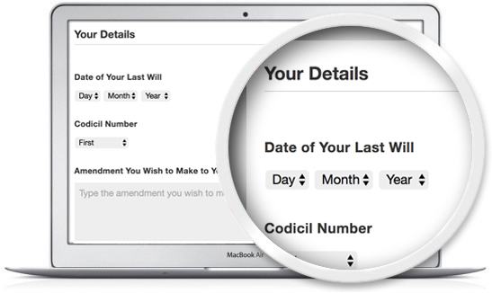the legal123 codicil template is quick and easy