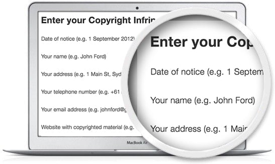 Copyright Infringement Notice Australia Legal123 com au