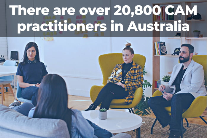 there are over 20,800 cam practitioners in australia