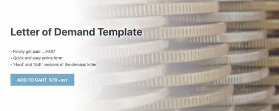 legal template for letter of demand