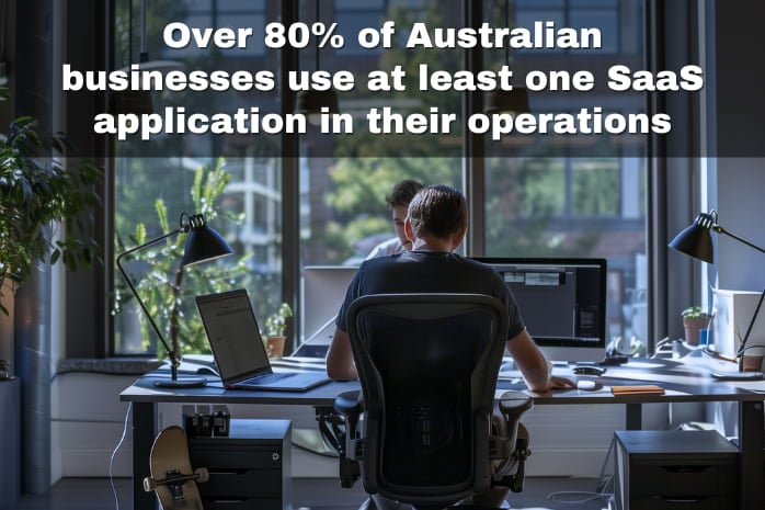 over 80% of australian businesses use at least one saas application in their operations
