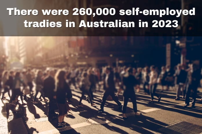 image of number of self-employed tradies in australia in 2023